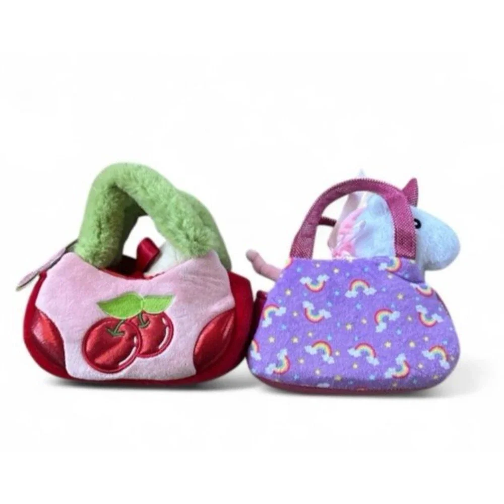 Fancy Pals Original Toy Pet Carrier Bundle Unicorn Set & Cherry Kitty Holder